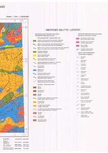 Mynämäki. Suomen geologinen kartta 1:100 000: kallioperäkartta = Geological  map of Finland 1:100 000, pre-Quaternary rocks, sheet 1044 - UTUPub