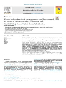 Effects Of Gender And Psychiatric Comorbidity On The Age Of Illness ...